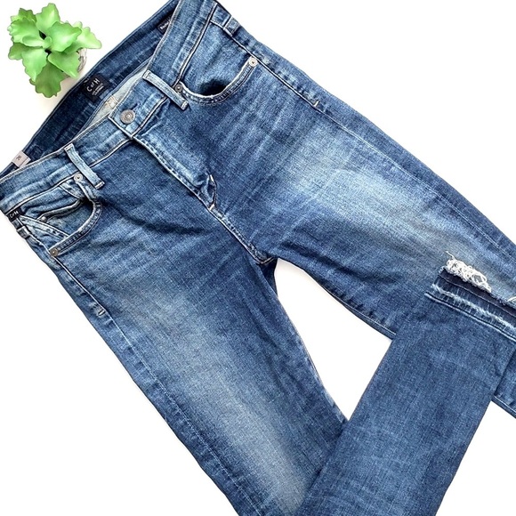 Anthropologie Citizens of Humanity CoH Rocket High Rise Jeans Raw Hem Ankle 26 - Picture 2 of 9